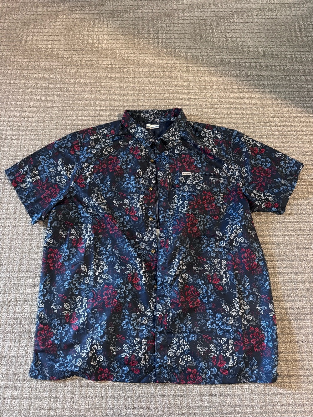 Men's Columbia Floral Short-Sleeve Shirt